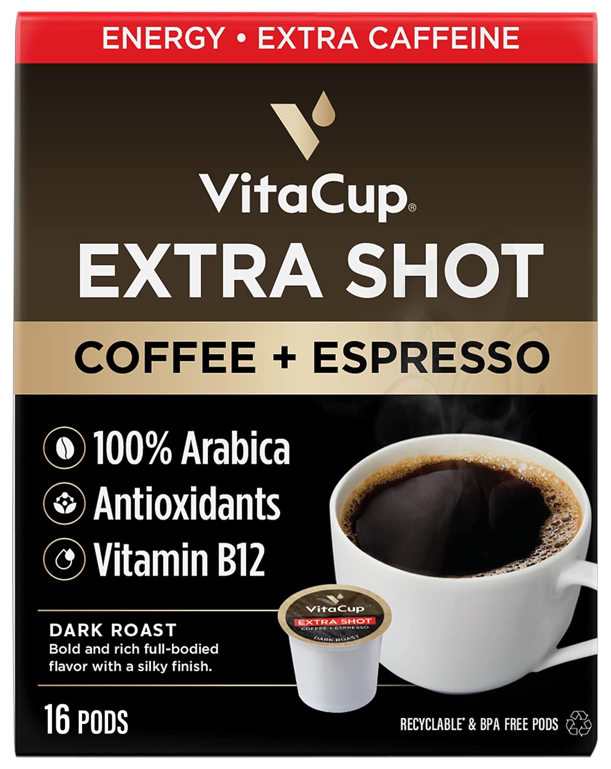 Slim Organic Coffee Pods with Diet Support  Bold Flavor