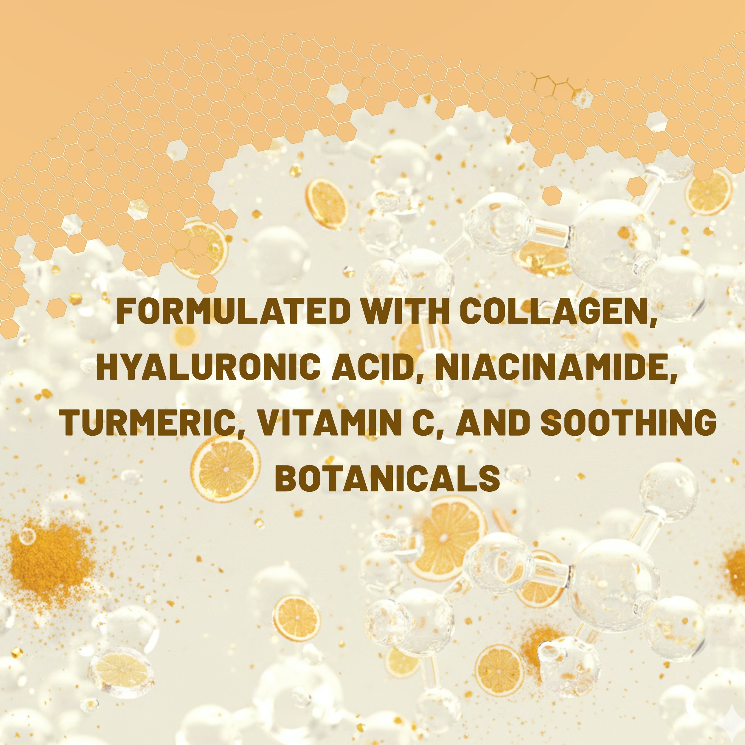 Bio-Collagen Hydrogel Face Mask, Brightening & Illuminating Mask with Turmeric & Vitamin C, 6 Masks