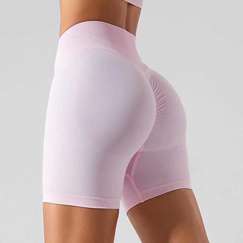 seamless High waist Running Exercise Workout shorts