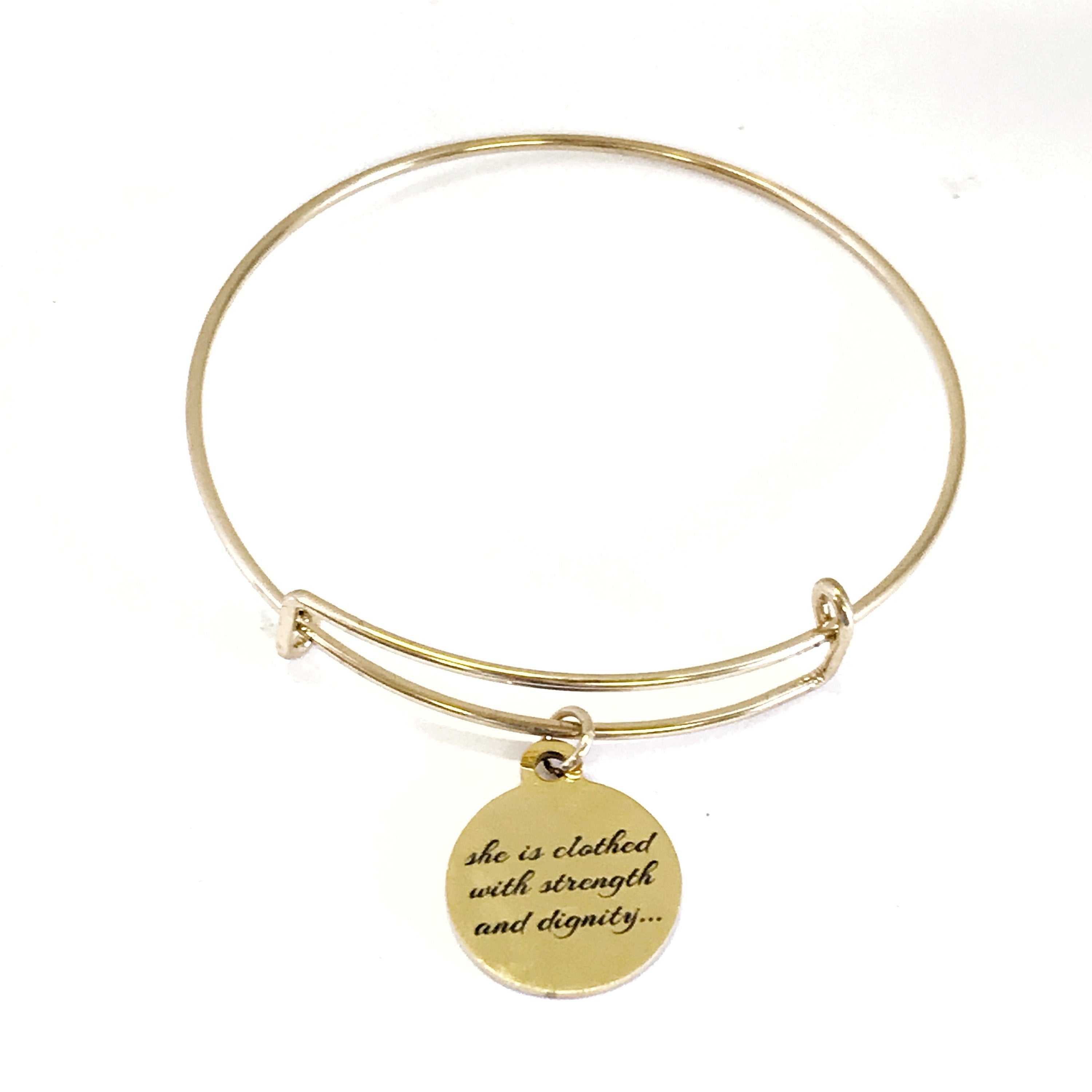 Christian Bracelet, Christian Woman Gift, Christian Daughter, She Is Clothed With Strength And Dignity Bracelet, Proverbs 31 25 Bracelet