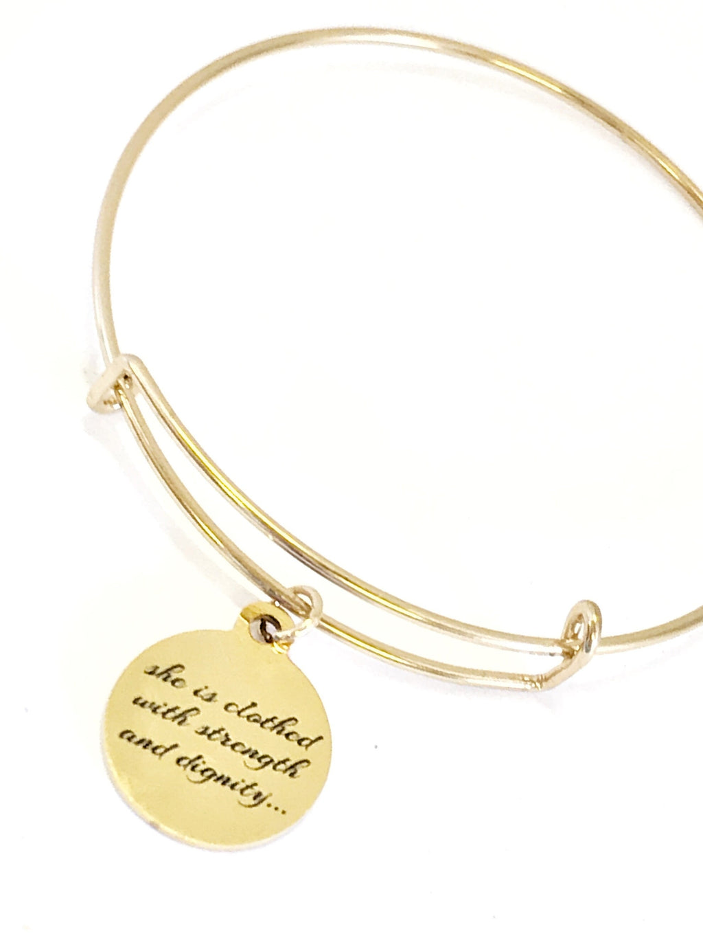 Christian Bracelet, Christian Woman Gift, Christian Daughter, She Is Clothed With Strength And Dignity Bracelet, Proverbs 31 25 Bracelet